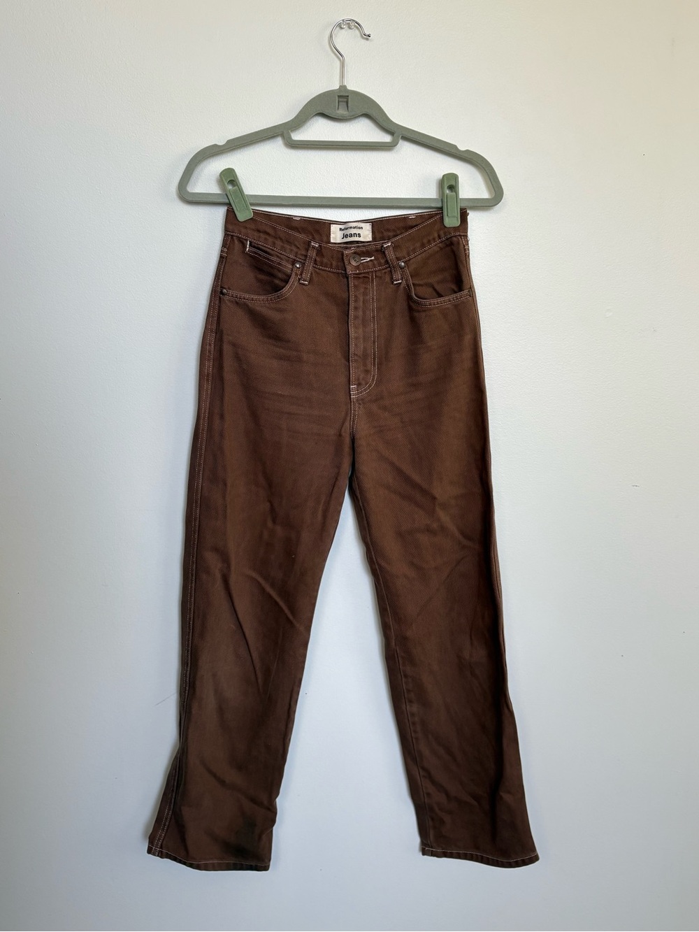 Reformation Jeans Brown Cowboy Cut